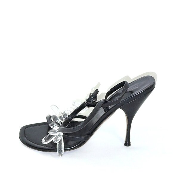 Miu Miu Crystal Tear Drop Sandals - Picture 8 of 11